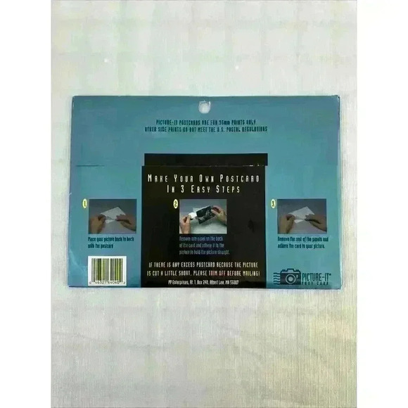 PICTURE-IT Make Your Own Postcard 10 Adhesive‎ Photo Cards 4X6 USA NIP Vintage - Picture 2 of 7